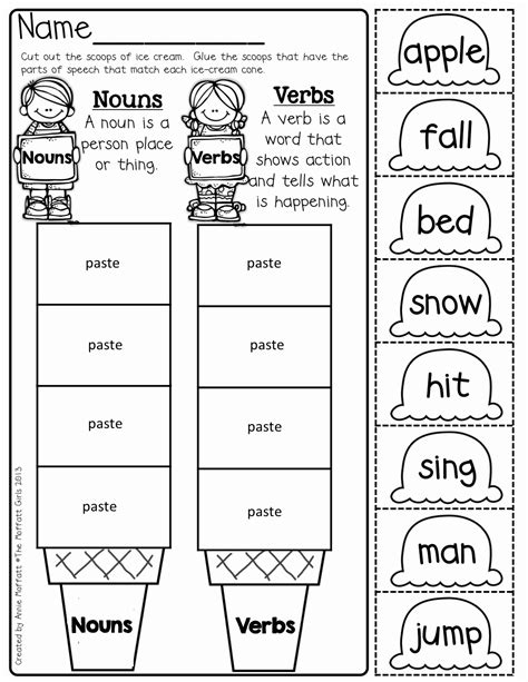 nouns and verbs worksheets grade 3